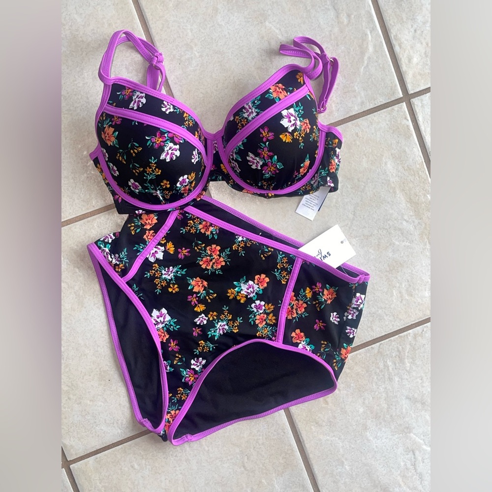NWT two piece swimsuit